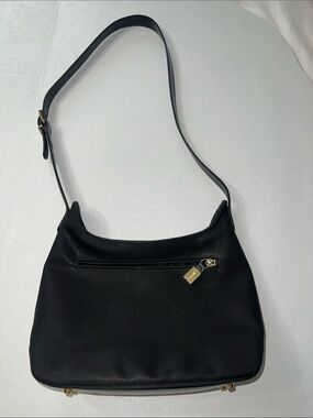 Bric's Black Shoulder Bag with Gold Hardware